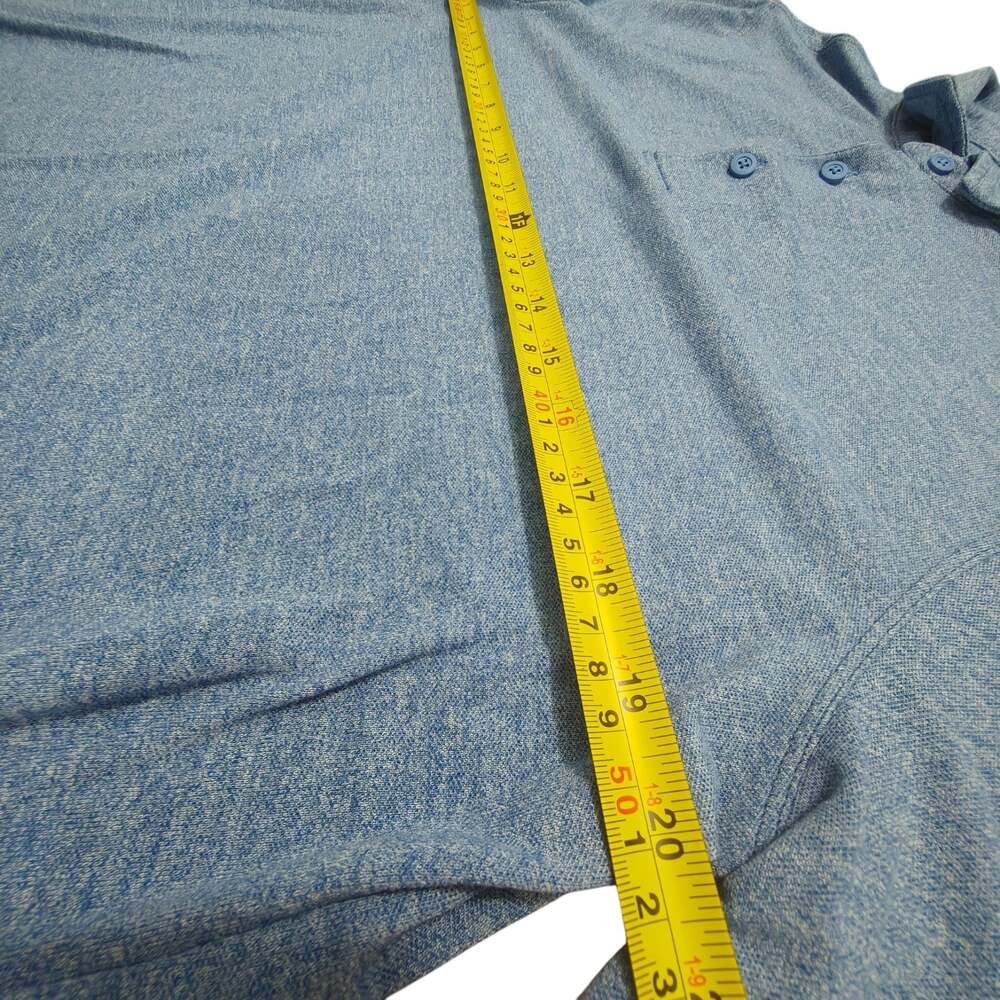 Lululemon Mens Short Sleeve Polo Shirt Size Large Light Heather Blue Casual Golf - Picture 4 of 5